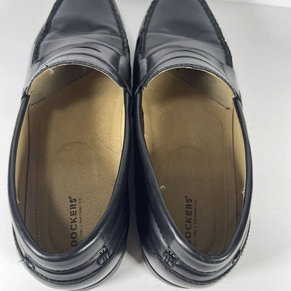 Dockers Men's Penny Loafers Size 13M Black Slip On Dress Shoes 90-36534 Comfort